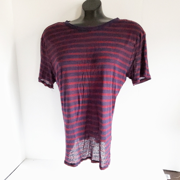 ALEXANDER WANG Striped Slub Classic Tee M - Picture 4 of 6